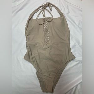 Women’s Aerie Swimsuit XL Long Khaki NWT